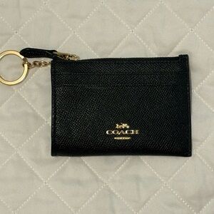 Coach Black Leather Card Holder